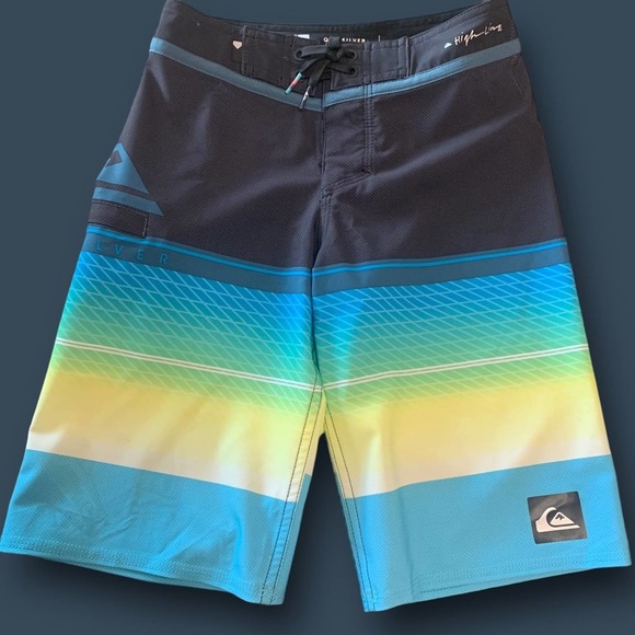 Quiksilver Swim Black Quicksilver Boardshorts Boys Boardshorts Quicksilver Sz 22 High Line